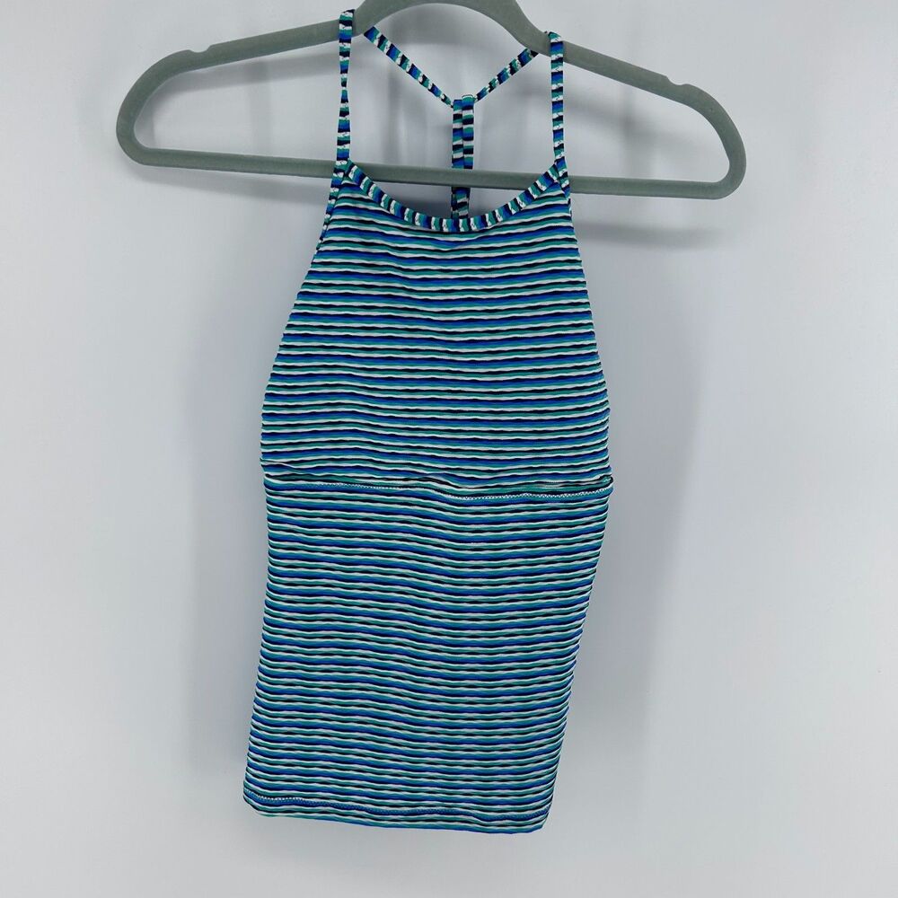 NWT Athleta Marbella High Neck Tankini Womens S Swim Top Removable Pads Textured